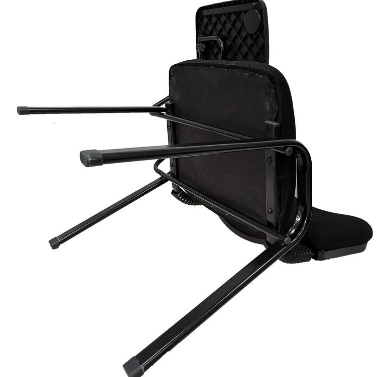 NNECN Lecture Chair with Table Top for Classroom Lecture Training Conference (Set of 6-Black)