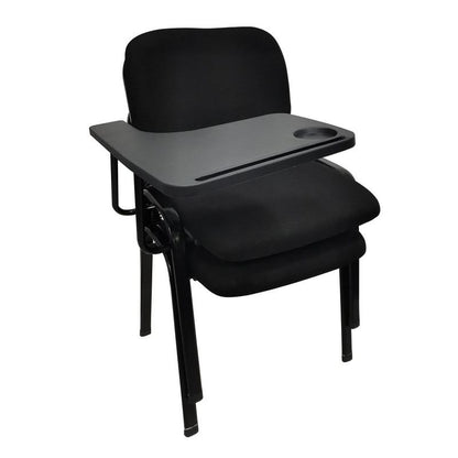 NNECN Lecture Chair with Table Top for Classroom Lecture Training Conference (Set of 6-Black)